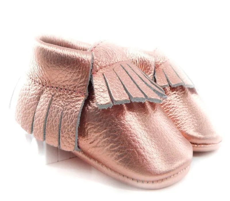 Baby Moccasins (Rose Gold, Gold, Silver)
