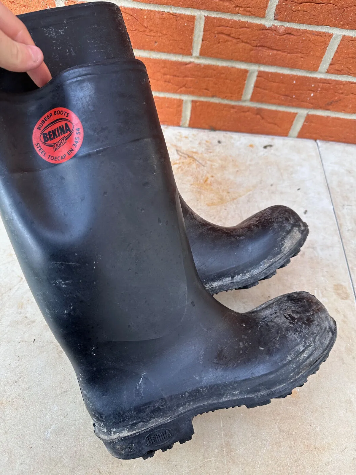 Bekina Lite Safety Wellington Boots Steel Toecap - Size UK 8 - EU 42