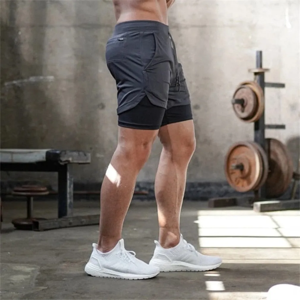 ContiNent 33 Camo Running Shorts Men 2 In 1 Double-deck Quick Dry GYM Sport Shorts Fitness Jogging Workout Shorts Men Sports Short Pants