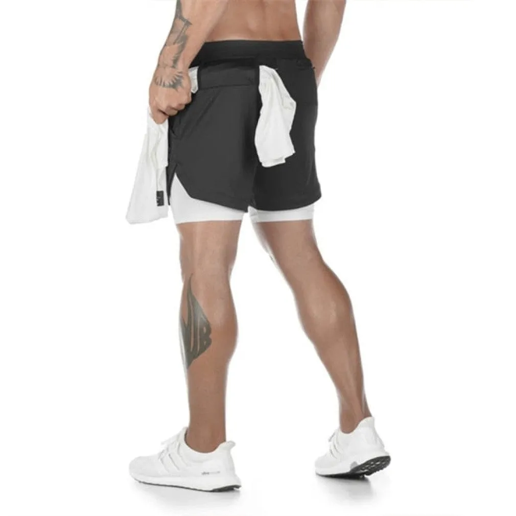 ContiNent 33 Camo Running Shorts Men 2 In 1 Double-deck Quick Dry GYM Sport Shorts Fitness Jogging Workout Shorts Men Sports Short Pants