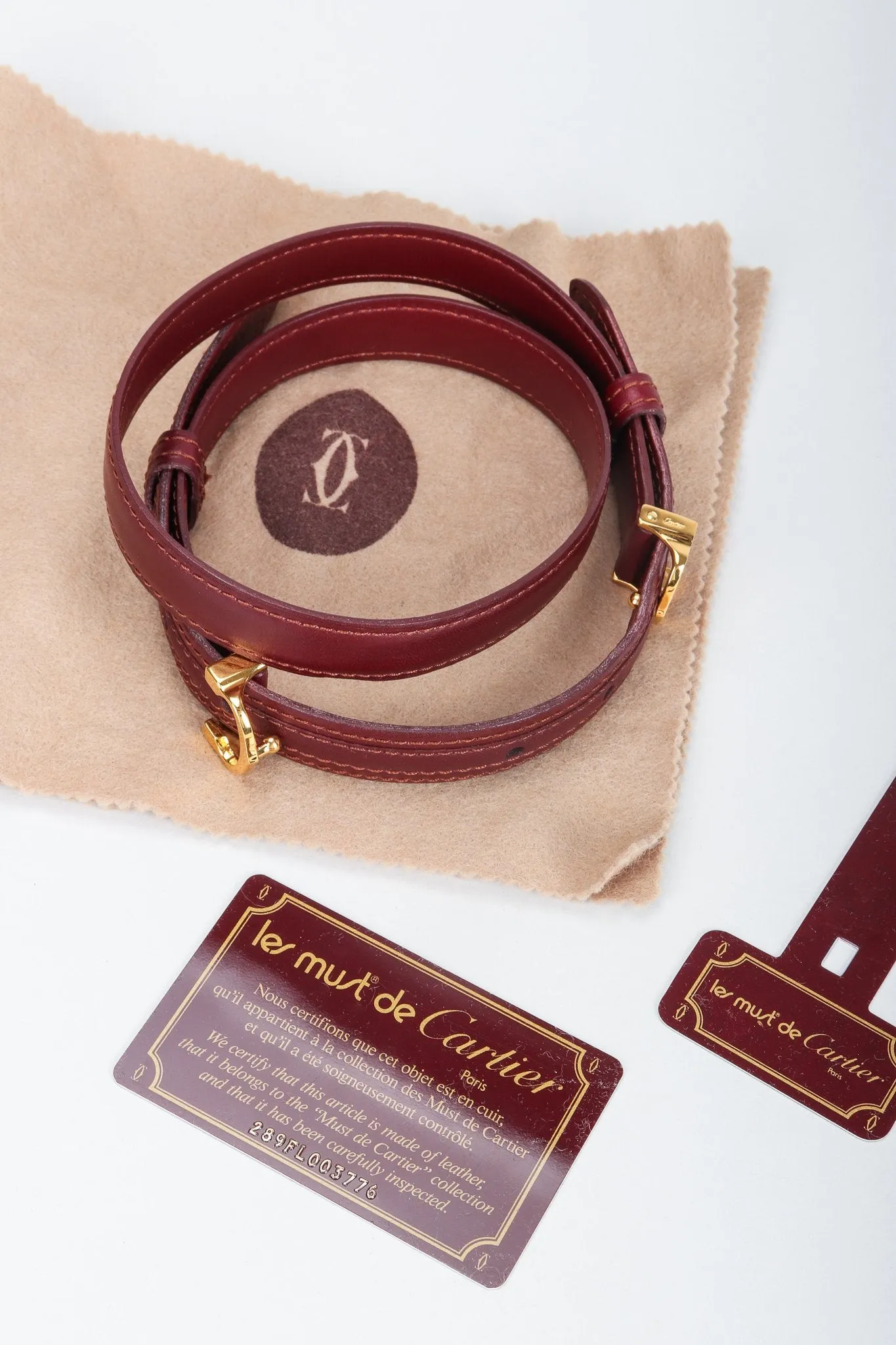Double CC Buckle Leather Belt