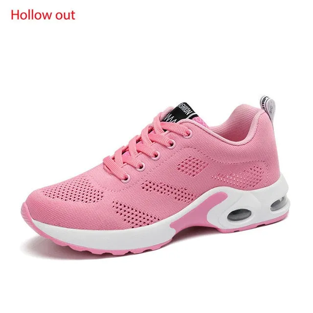 Fashion Lace Up Women Running Shoes Lightweight Sneakers Running Gym Shoes