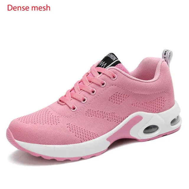 Fashion Lace Up Women Running Shoes Lightweight Sneakers Running Gym Shoes