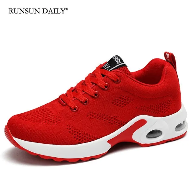 Fashion Women Sneakers Air Cushion Soft Bottom Running Shoes