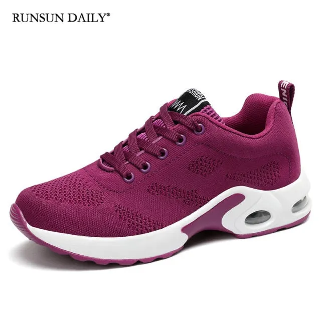 Fashion Women Sneakers Air Cushion Soft Bottom Running Shoes