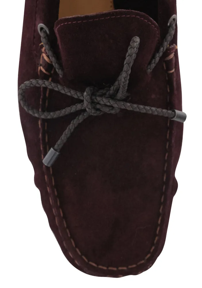 Fiori Di Lusso Burgundy Red Driving Shoes