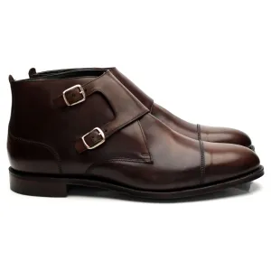 'Freeman' Dark Brown Leather Monk Boot UK 11 F
