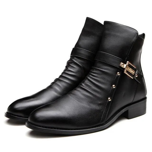 Genuine Cow Leather Motorcycle Boots