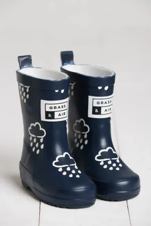 Grass & Air Navy Colour Changing Wellies