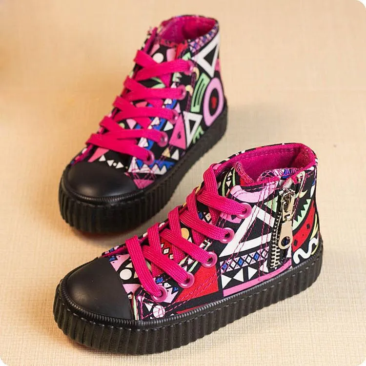 Kids Graffiti Canvas Shoes