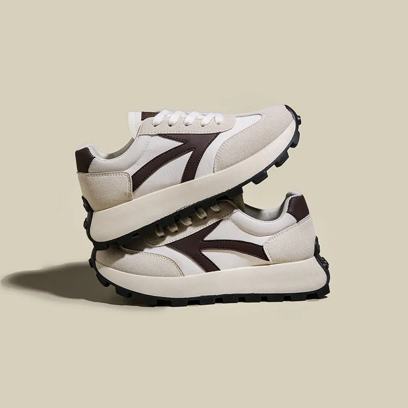 Lace Up Contrast Platform Athletic Shoes