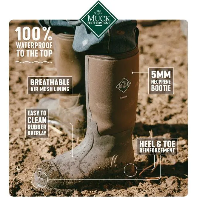 Muck Boots Chore Classic Safety Wellington | Triple Rubber Toe Reinforcement - Moss Green