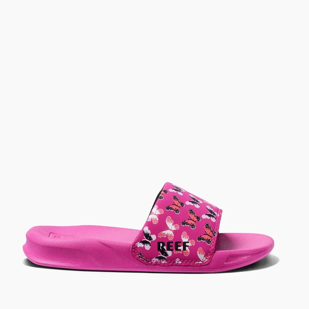 Reef Kids One Slide Sandals - Orchid Butterfly