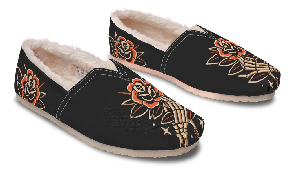 Skeleton Hands Winter Casual Shoes