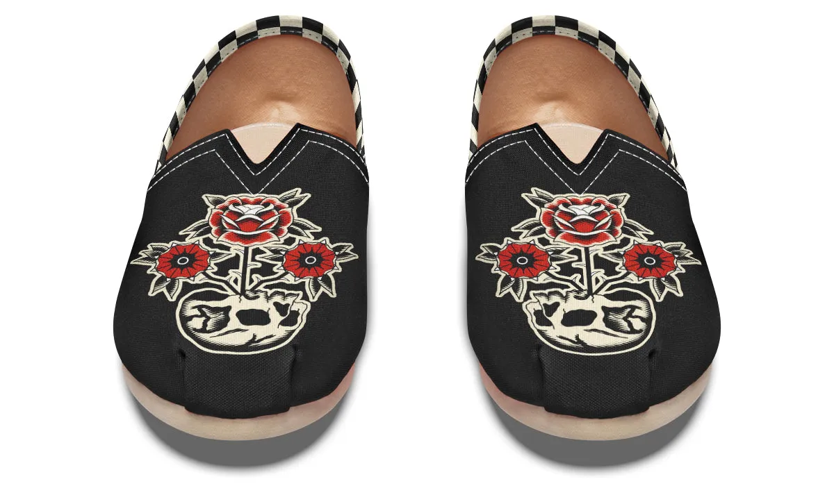 Skull Flowers Casual Shoes