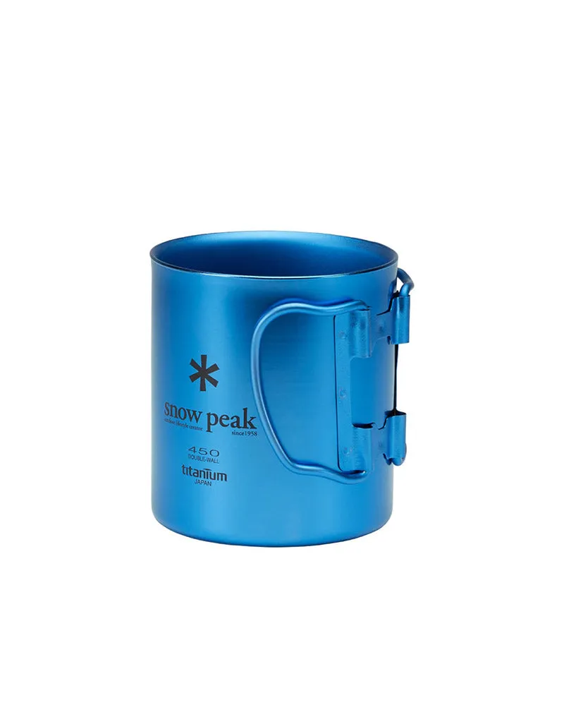 Snow Peak - Titanium Double Wall Mug 450 - Blue