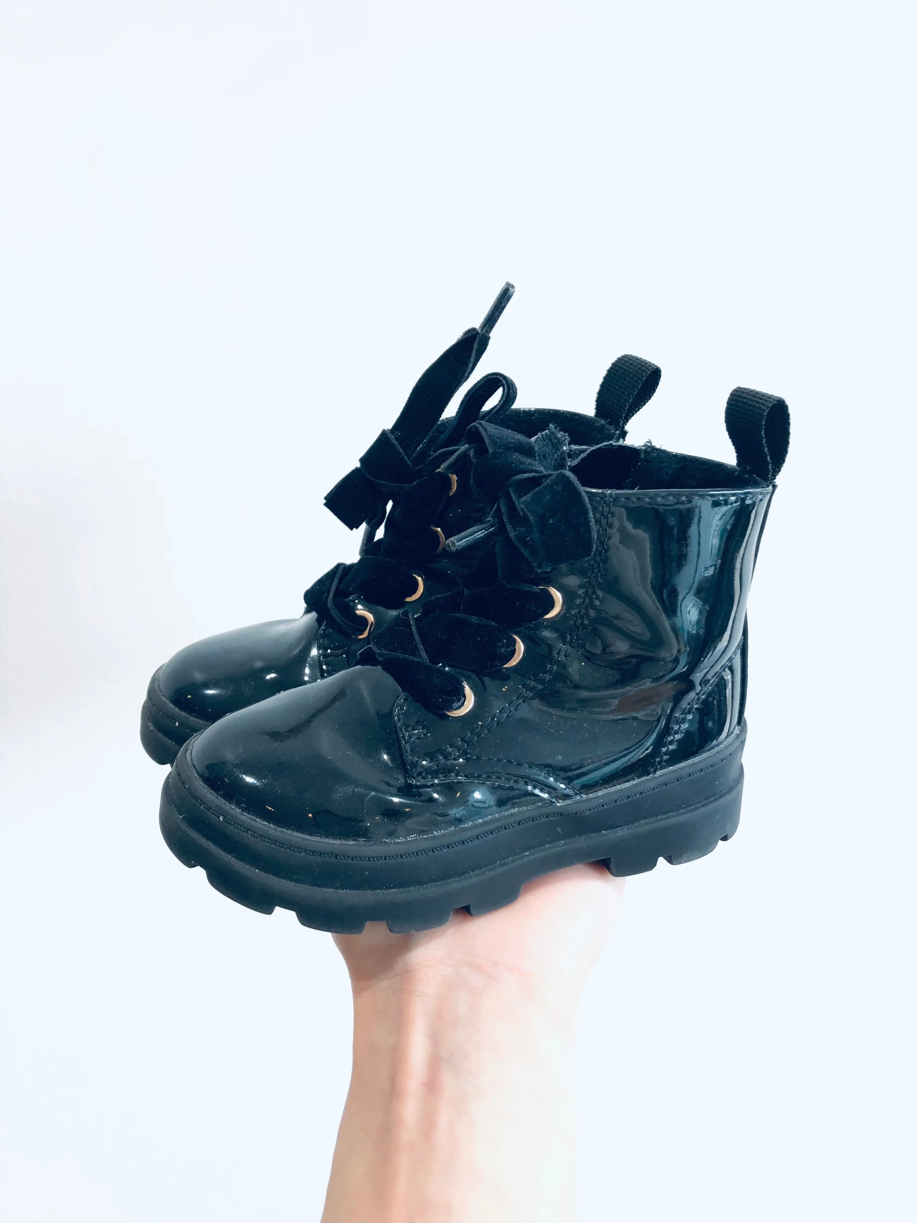 Velvet Lace Side-Zip Boots // 6 Toddler