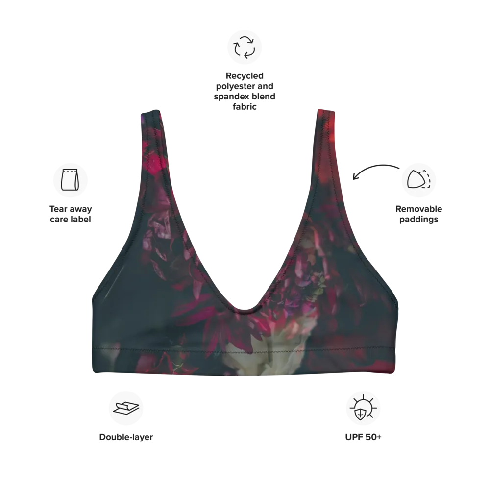 Winter Florals Recyled Sports Bralette