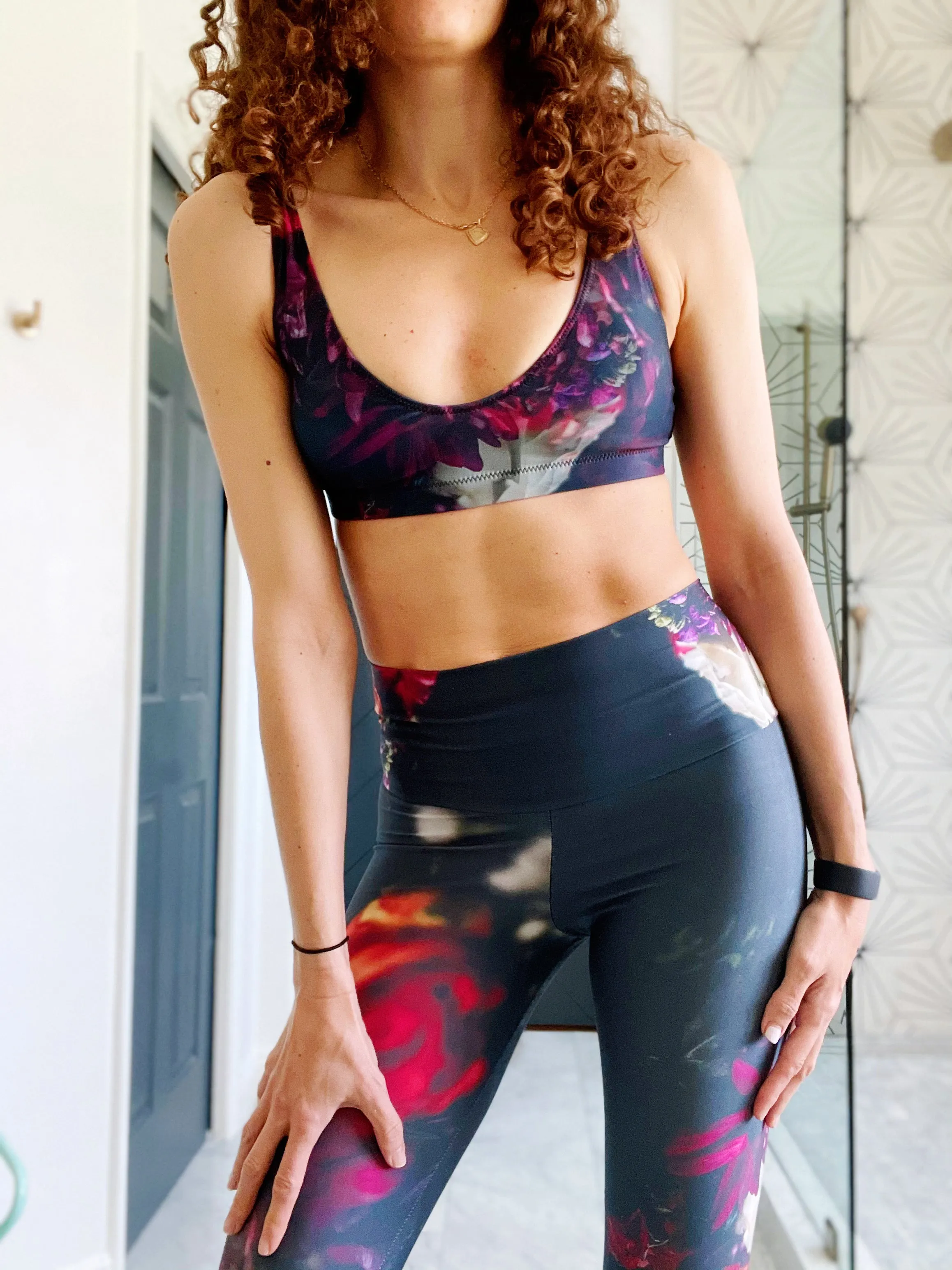 Winter Florals Recyled Sports Bralette