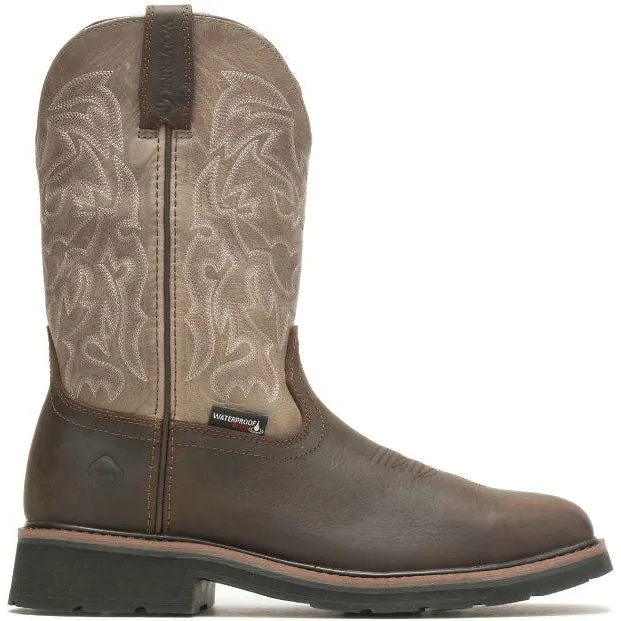 Wolverine Men's Rancher WP Wellington Steel Toe Work Boot Brown W221030